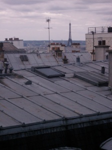 Rooftops in the "City of Love" from Paris metro train